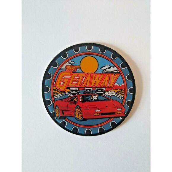 Getaway High Speed II Pinball Coaster Original UNUSED Plastic Promo 1992 - Picture 4 of 4